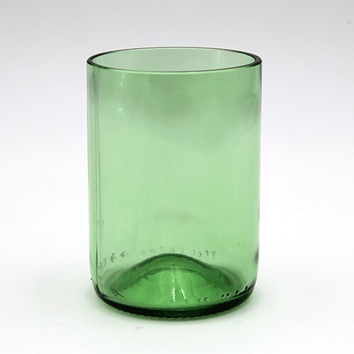 Upcycling Trinkglas grün Wasserglas oder Weinglas