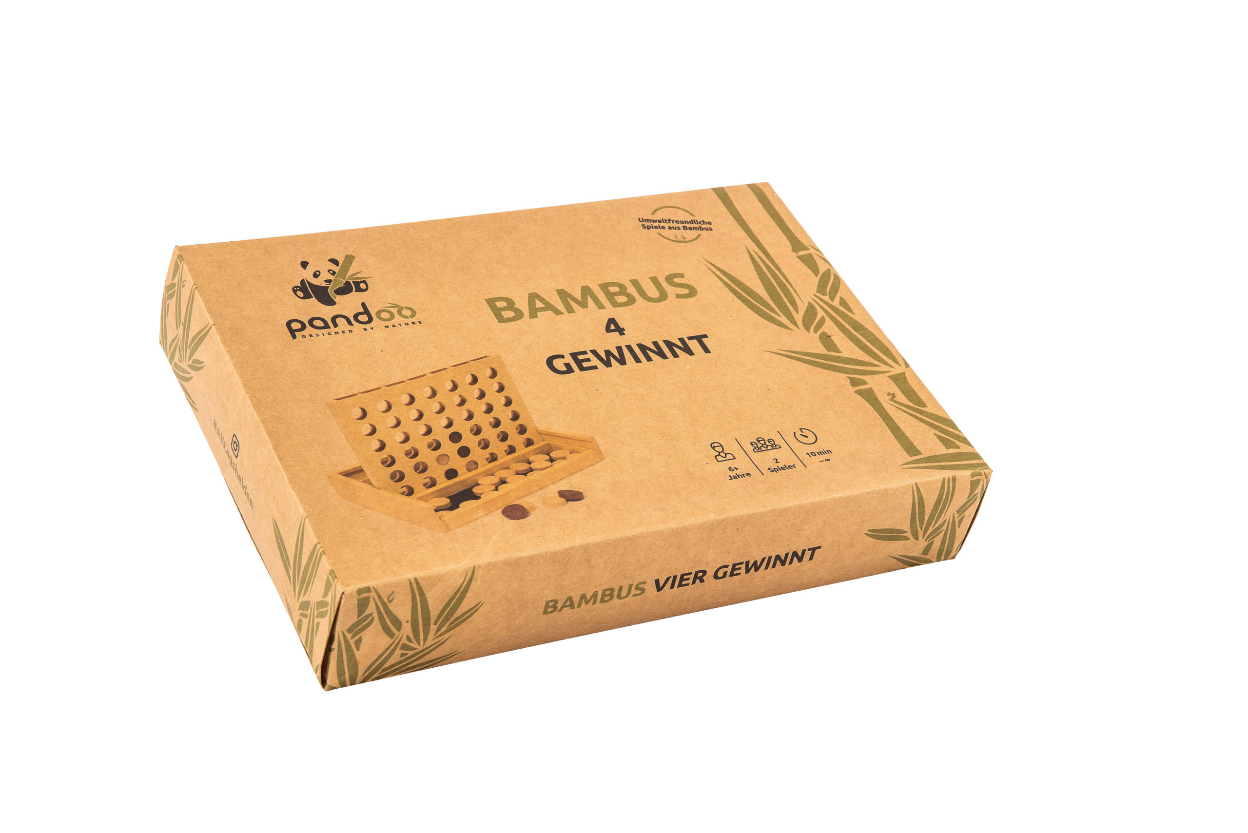 Vier gewinnt Box aus Bambus
